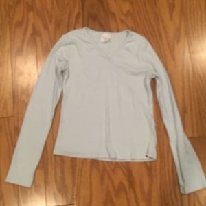 Wrapped light blue long sleeve shirt